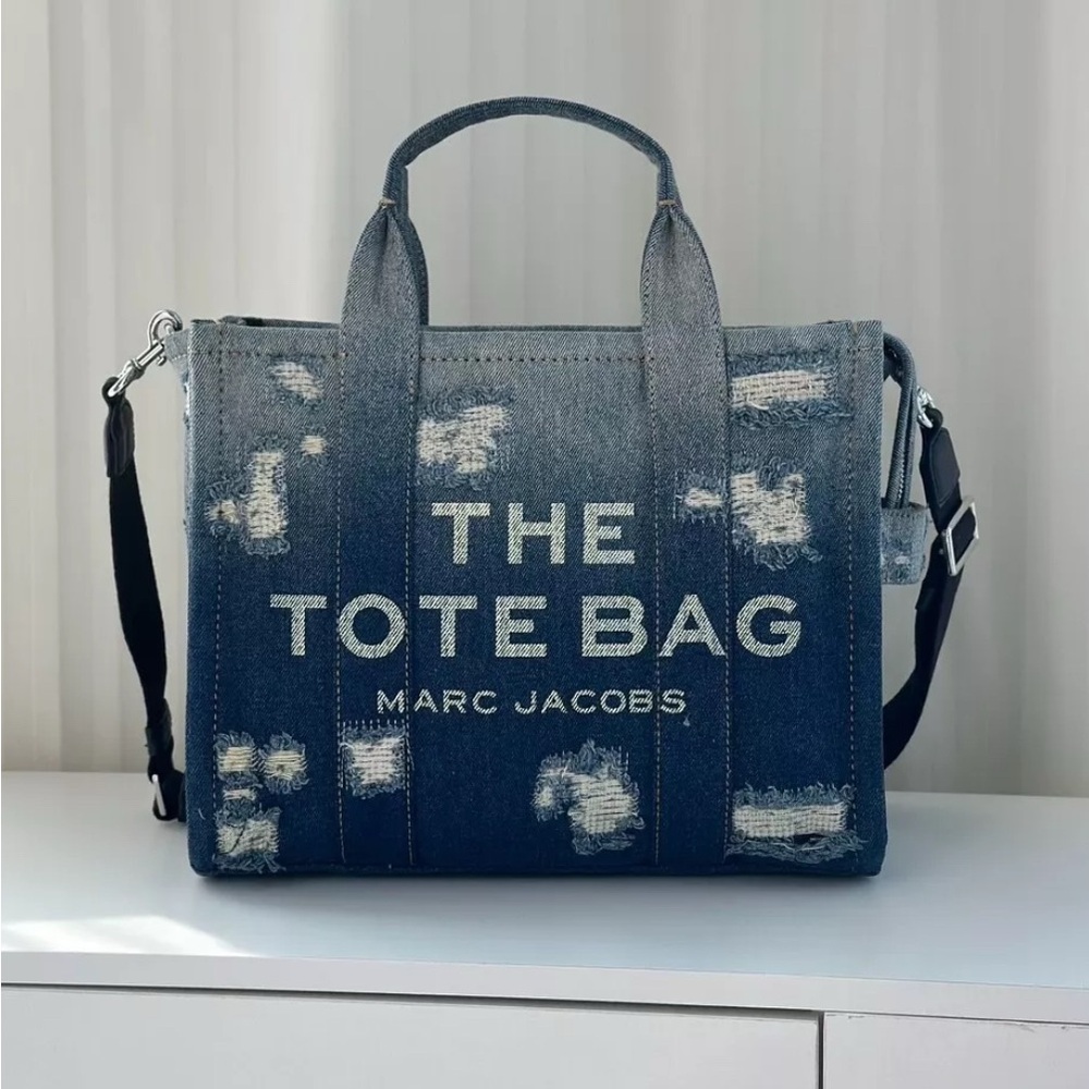 The Rip and Repair Denim Marc Jacobs Medium Tote Bag
